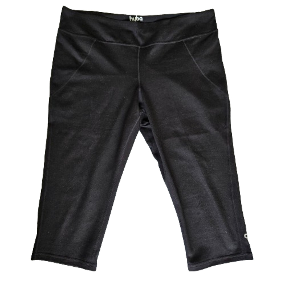 Hyba by Reitmans black pull-up capri leggings size XXL